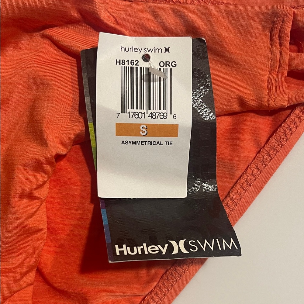 Hurley Bright Orange Side-Tie Bikini Bottom - Picture 2 of 5
